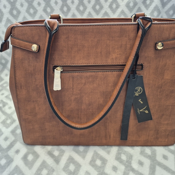 Elegant Tan Satchel Purse - Picture 6 of 15